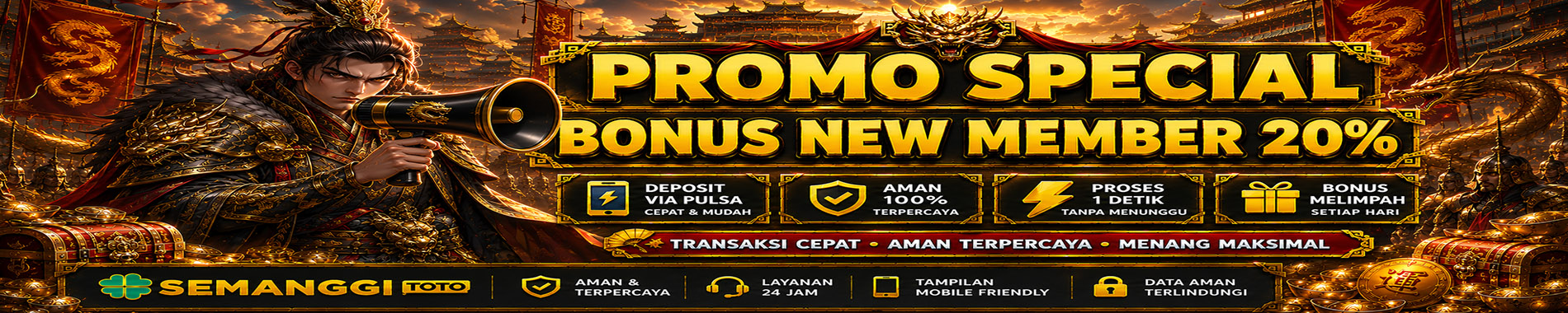 SLIDE BANNER BONUS NEW MEMBER SEMANGGITOTO